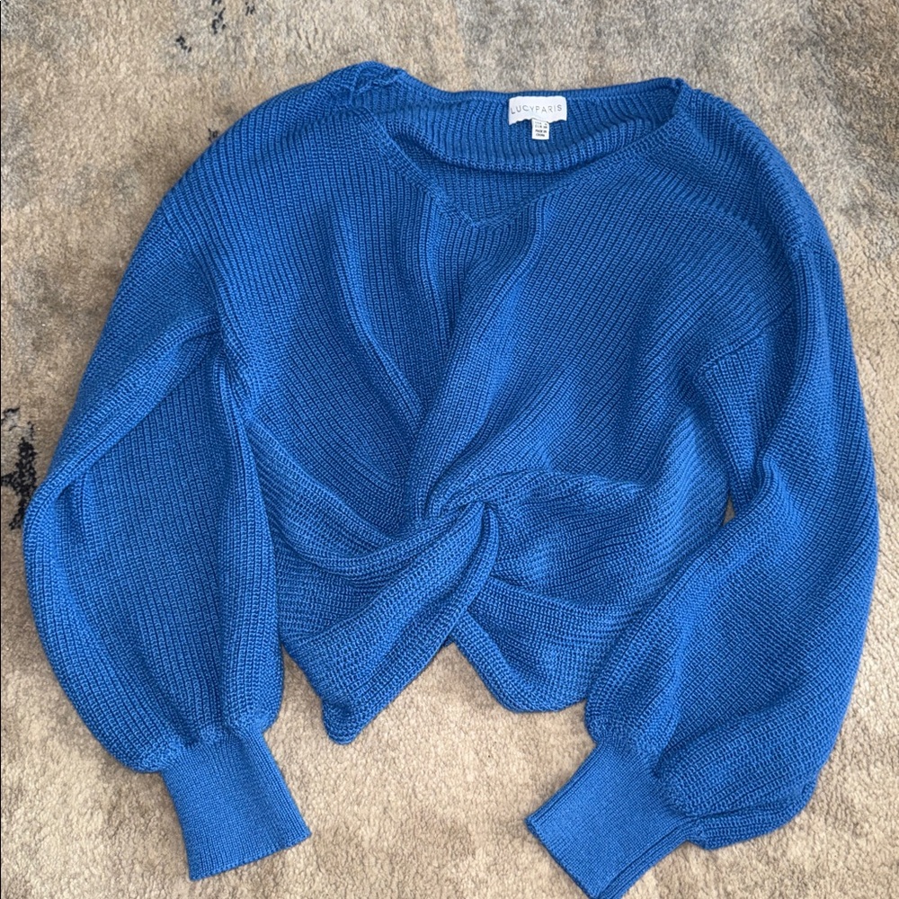 Lucy Paris Front Twist Sweater Size Small